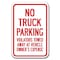 Signmission No Truck Parking Violators Will Be Towed 12x18 Heavy Gauges, A-1218 Tow Away Parkings - Trk Pk A-1218 Tow Away Parking Signs - Trk Pk - alternate 1